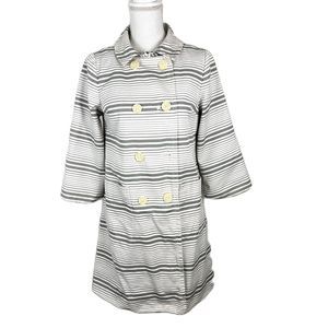Proenza Schouler Jacket Women Small Grey White Striped Button Up Coat Target